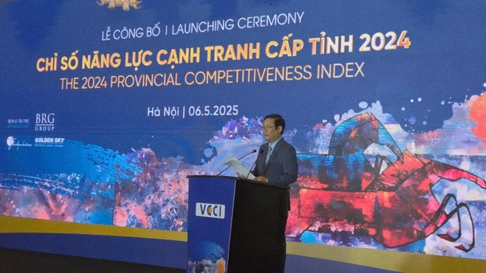 Chủ tịch VCCI Phạm Tấn Công phát biểu tại buổi lễ.