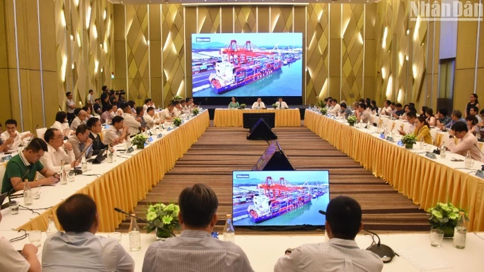 Diễn đàn “Kết nối tín dụng xanh-Khu công nghiệp xanh” khai mạc chiều 9/5 tại thành phố Đà Nẵng. (Ảnh: ANH ĐÀO)