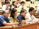 Các đại biểu làm việc tại hội trường. (Ảnh: BÙI GIANG)