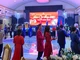 Đại biểu hai nước Việt Nam và Lào cùng hòa điệu múa Lăm Vông nhân dịp đón mừng Năm mới Tết Nguyên đán Giáp Thìn 2024 do Tổng Lãnh sự quán Việt Nam tại thành phố Pakse tổ chức. (Ảnh: HẢI TIẾN)