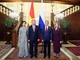 Tổng Bí thư Tô Lâm và Phu nhân với Chủ tịch Đảng nước Nga Thống nhất, Phó Chủ tịch Hội đồng An ninh Liên bang Nga Dmitry Medvedev và Phu nhân. (Ảnh: THỐNG NHẤT/TTXVN)
