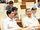 Tổng Bí thư Tô Lâm, Chủ tịch nước Lương Cường cùng các đại biểu Quốc hội tham dự phiên họp. (Ảnh THỦY NGUYÊN)