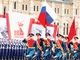 Binh sĩ Nga trong lễ duyệt binh tại Quảng trường Đỏ. (Ảnh: THE MOSCOW TIMES)