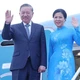 Tổng Bí thư Tô Lâm và Phu nhân rời thủ đô Minsk, lên đường về nước. (Ảnh: Thống Nhất/TTXVN)