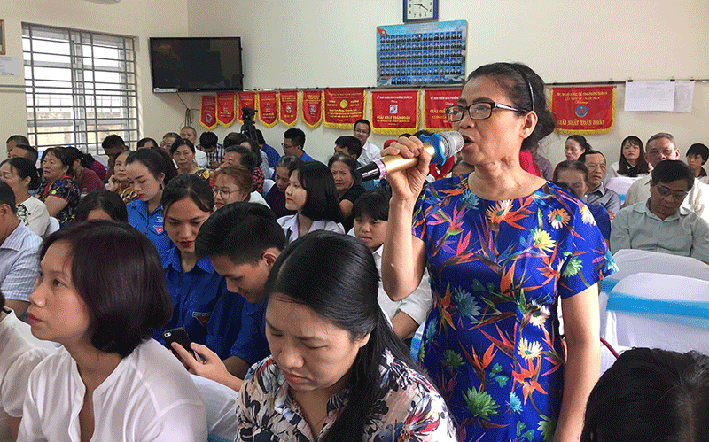 Toạ đàm trao đổi kinh nghiệm thực hiện Quy tắc ứng xử tại phường Xuân La, quận Tây Hồ.