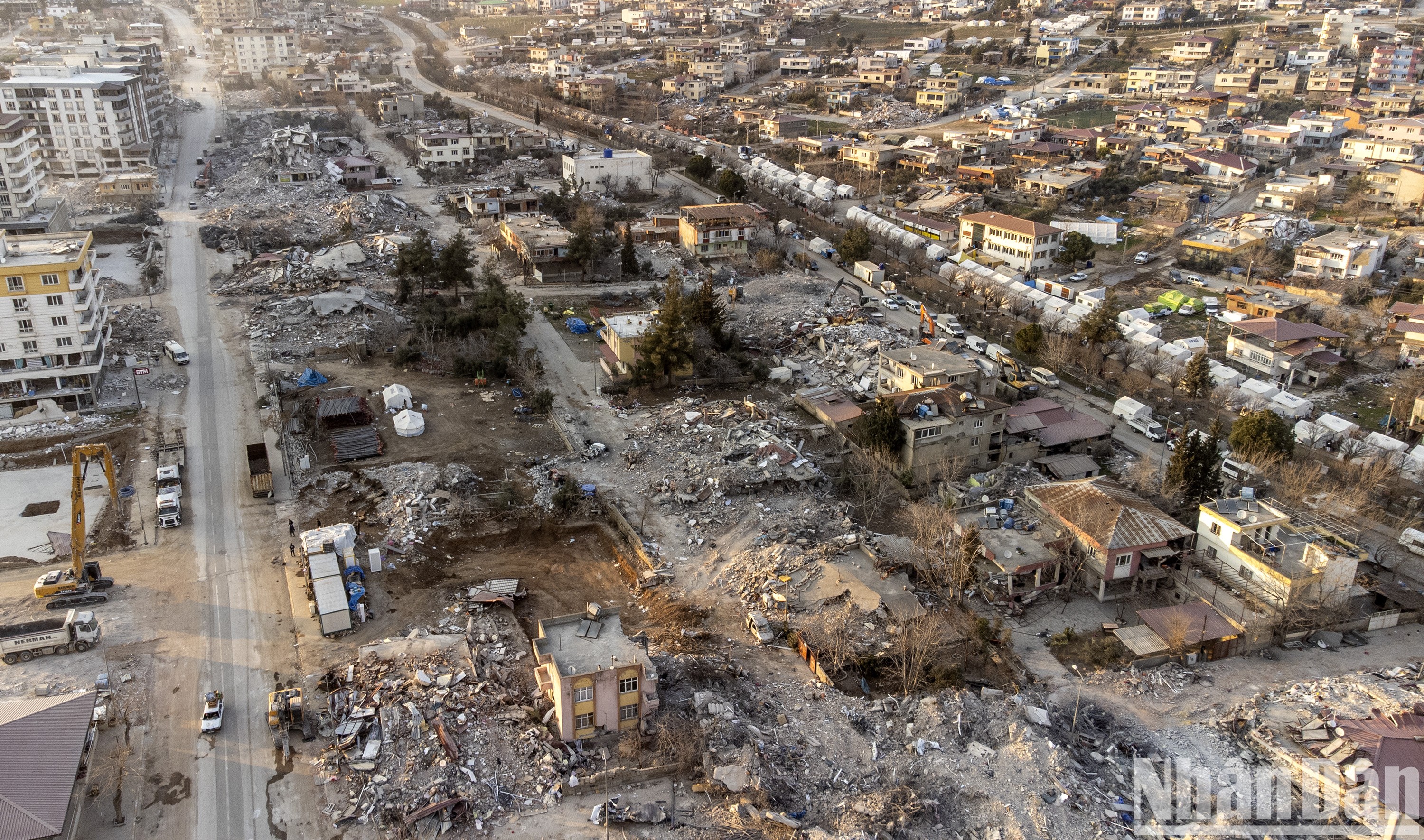 [Ảnh] Toàn cảnh tan hoang sau thảm họa động đất tại Thổ Nhĩ Kỳ từ góc nhìn trên cao