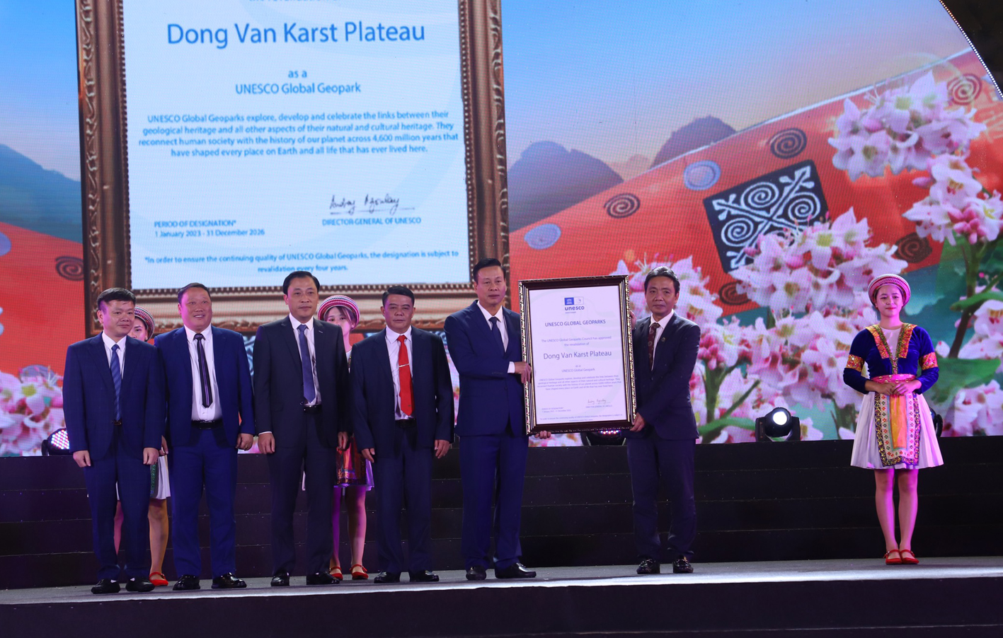 Hà Giang đón nhận danh hiệu thành viên mạng lưới Công viên địa chất toàn cầu Cao nguyên đá Đồng Văn lần thứ 3 ảnh 3