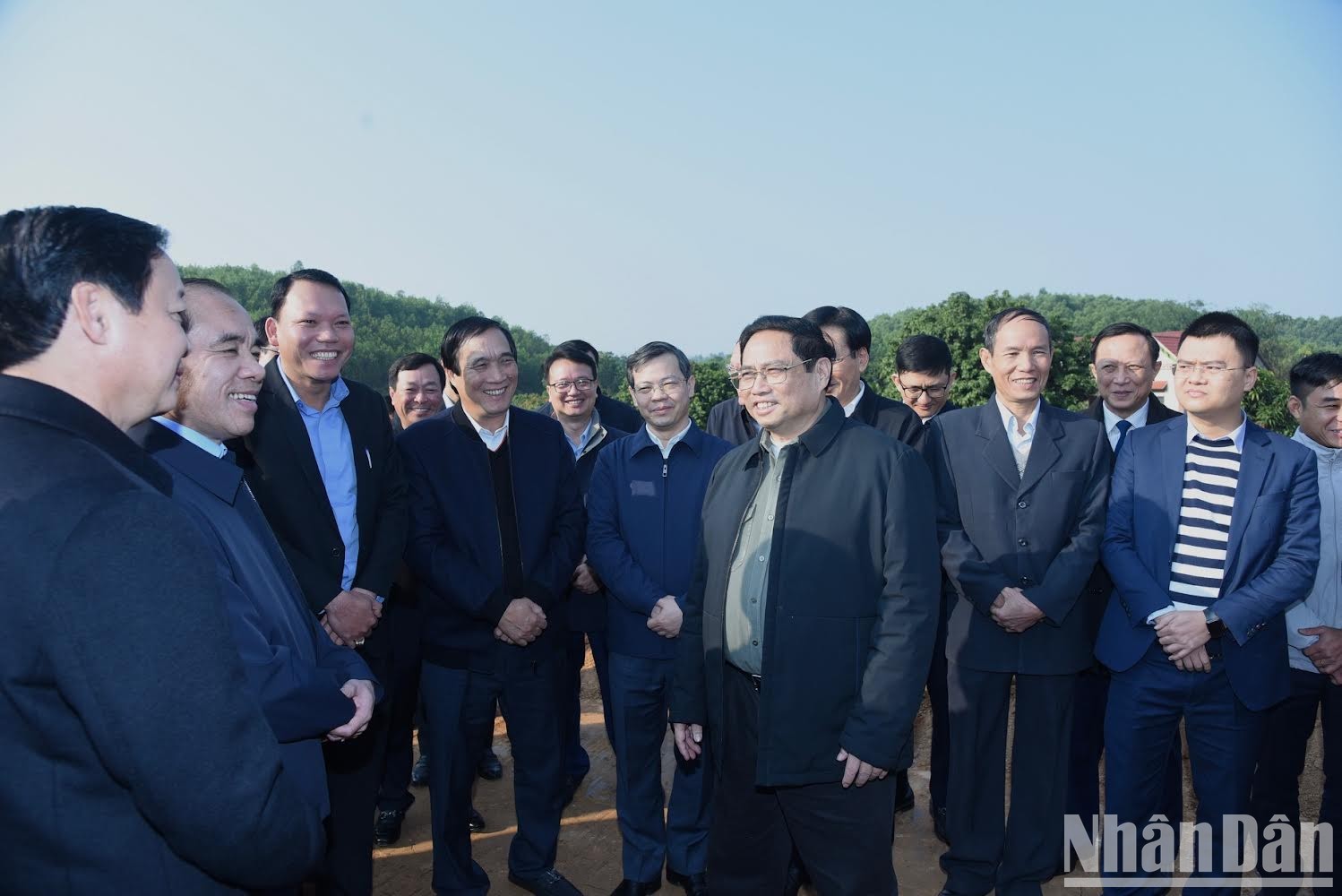 [Ảnh] Thủ tướng Phạm Minh Chính kiểm tra Dự án đầu tư xây dựng đường cao tốc Tuyên Quang-Phú Thọ