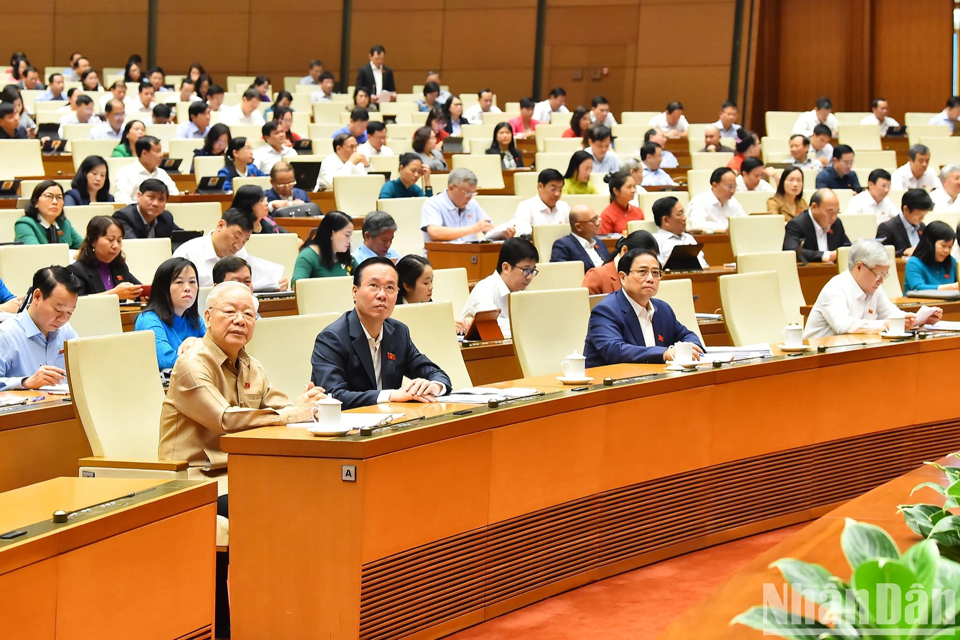 [Ảnh] Tổng Bí thư Nguyễn Phú Trọng dự phiên thảo luận của Quốc hội về tình hình phát triển kinh tế-xã hội ảnh 2