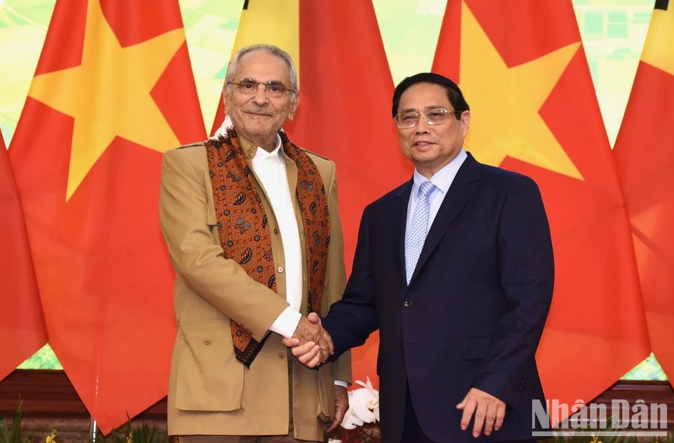 [Ảnh] Thủ tướng Phạm Minh Chính hội kiến Tổng thống Timor-Leste Jose Ramos-Horta