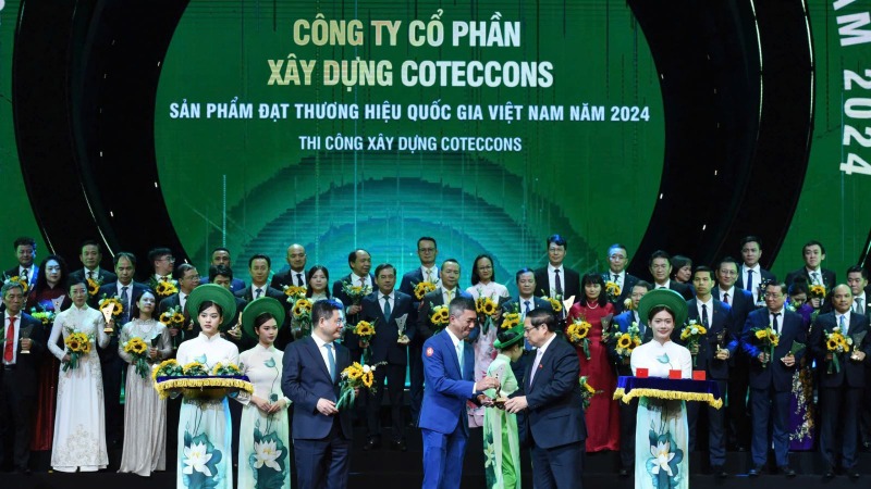 Coteccons nhận danh hiệu "Thương hiệu quốc gia Việt Nam năm 2024".