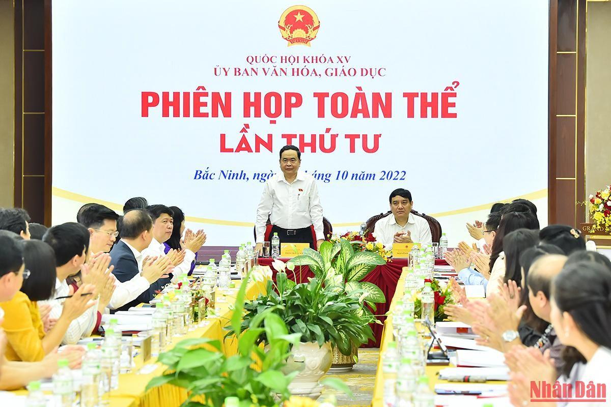 Phó Chủ tịch Thường trực Quốc hội Trần Thanh Mẫn dự và phát biểu ý kiến tại Phiên họp toàn thể Ủy ban Văn hóa, Giáo dục lần thứ tư.