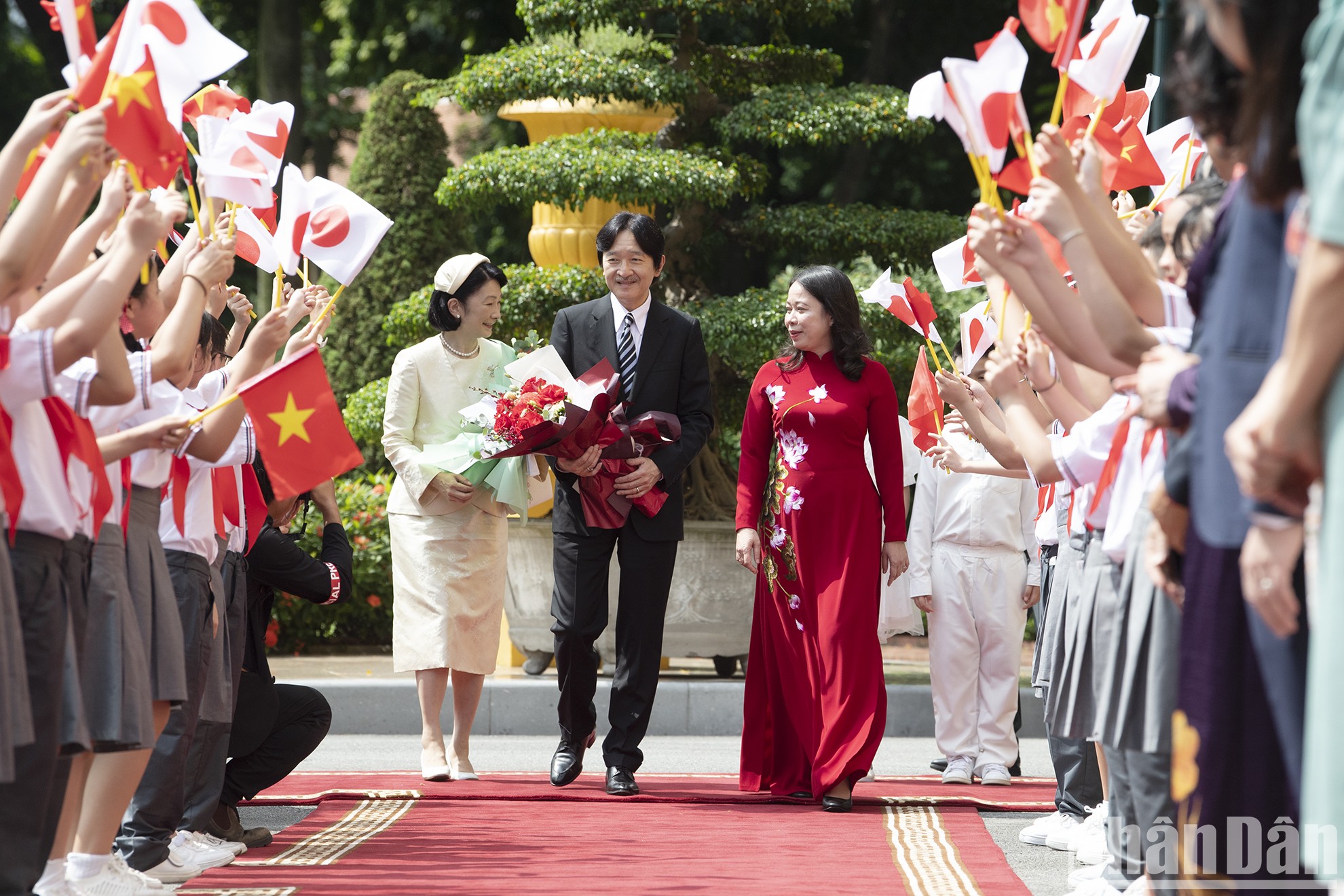 [Ảnh] Phó Chủ tịch nước Võ Thị Ánh Xuân chủ trì lễ đón và hội đàm với Hoàng Thái tử Nhật Bản Akishino 