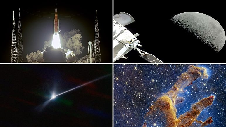 Năm 2022 ghi nhận nhiều cột mốc mới trong lĩnh vực khám phá vũ trụ của nhân loại. (Ảnh: Euronews)