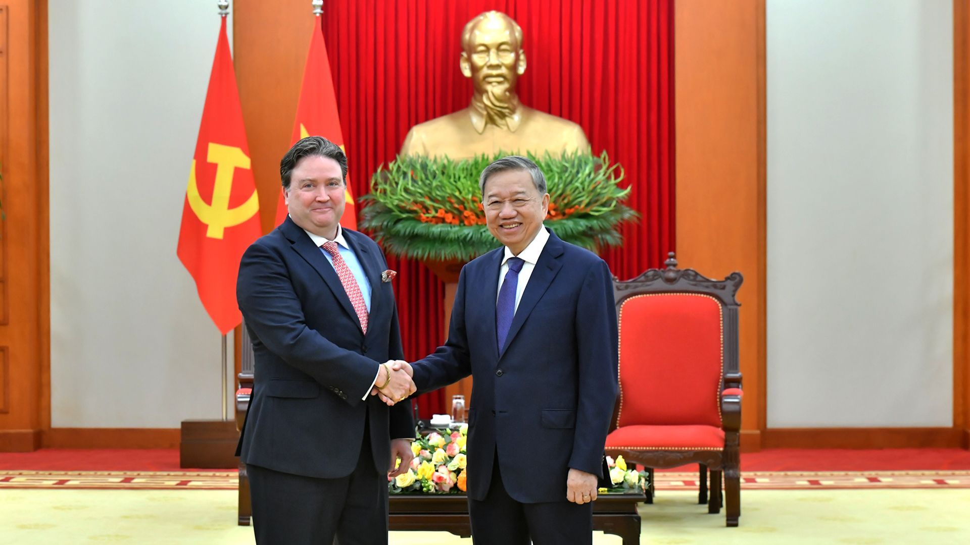 Tổng Bí thư Tô Lâm tiếp Đại sứ Hoa Kỳ tại Việt Nam Marc E. Knapper.
