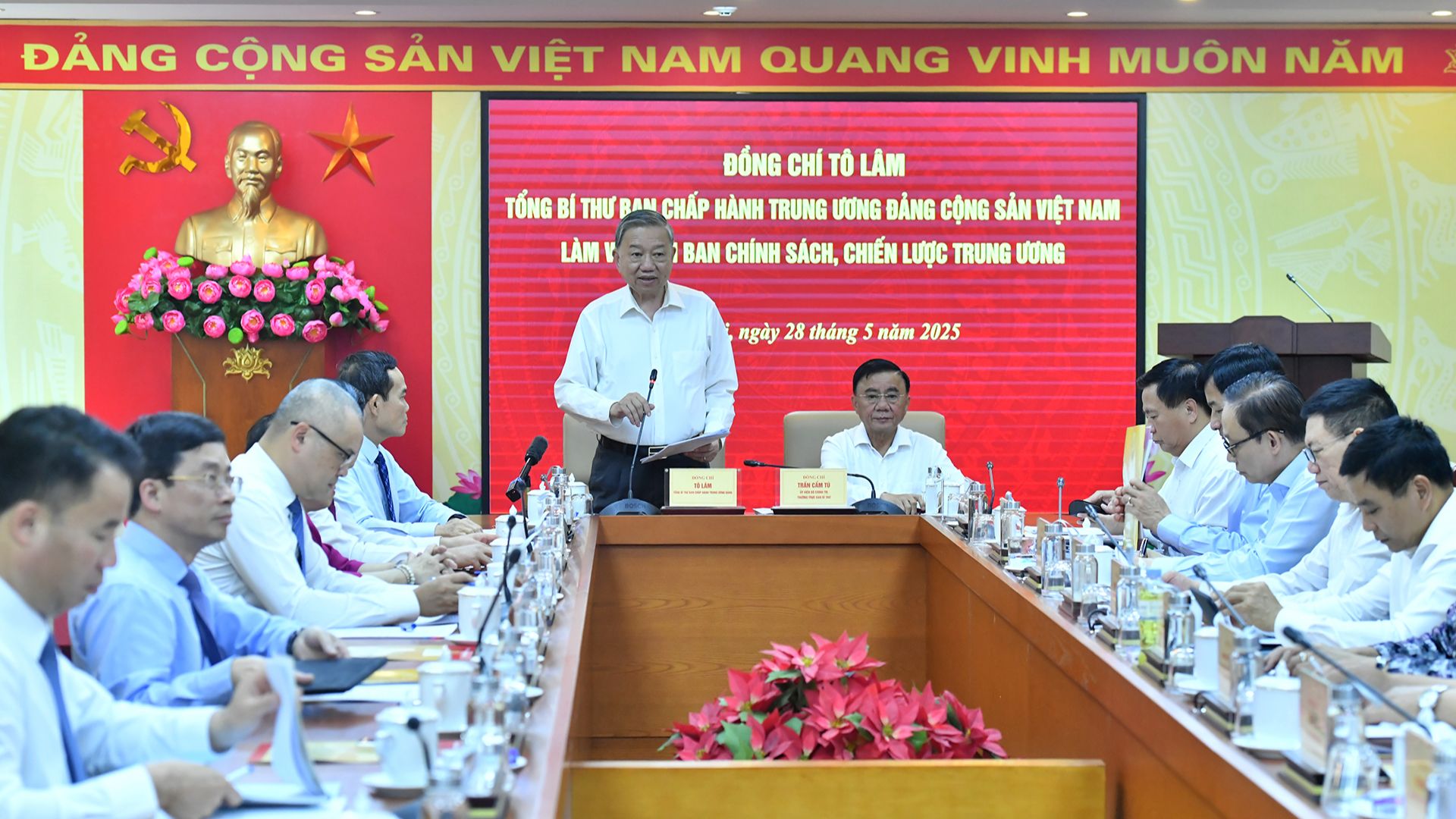 Tổng Bí thư Tô Lâm làm việc với Ban Chính sách, chiến lược Trung ương.