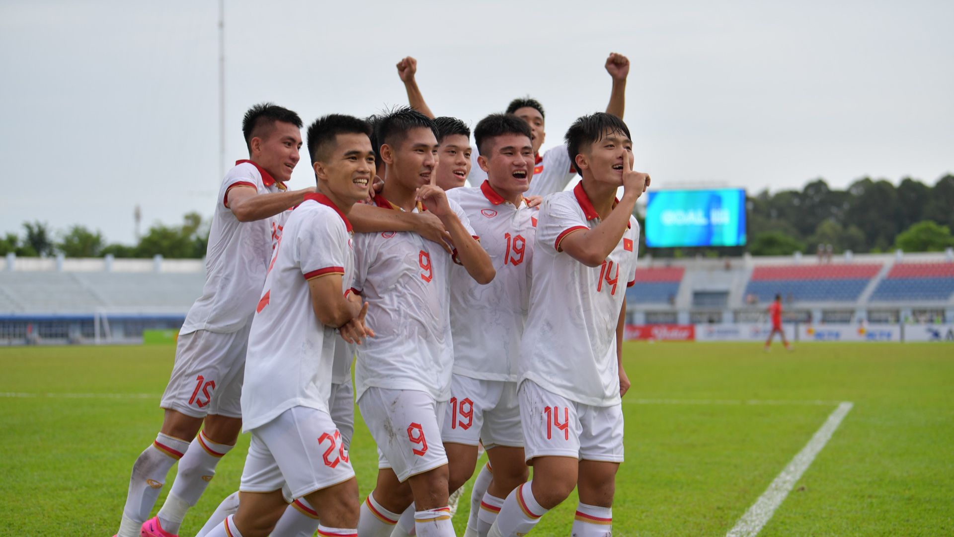U23 Việt Nam giành thắng lợi 4-1 trước U23 Lào tại trận ra quân ở giải vô địch U23 Đông Nam Á 2023. (Ảnh: ĐINH TRƯỜNG)