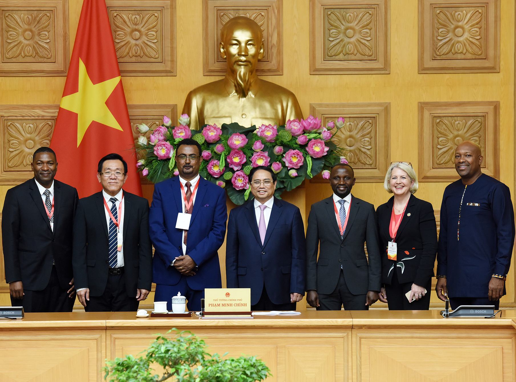 Thủ tướng Phạm Minh Chính và lãnh đạo Bộ Nông nghiệp các nước dự Hội nghị toàn cầu lần thứ 4 Hệ thống lương thực, thực phẩm bền vững.