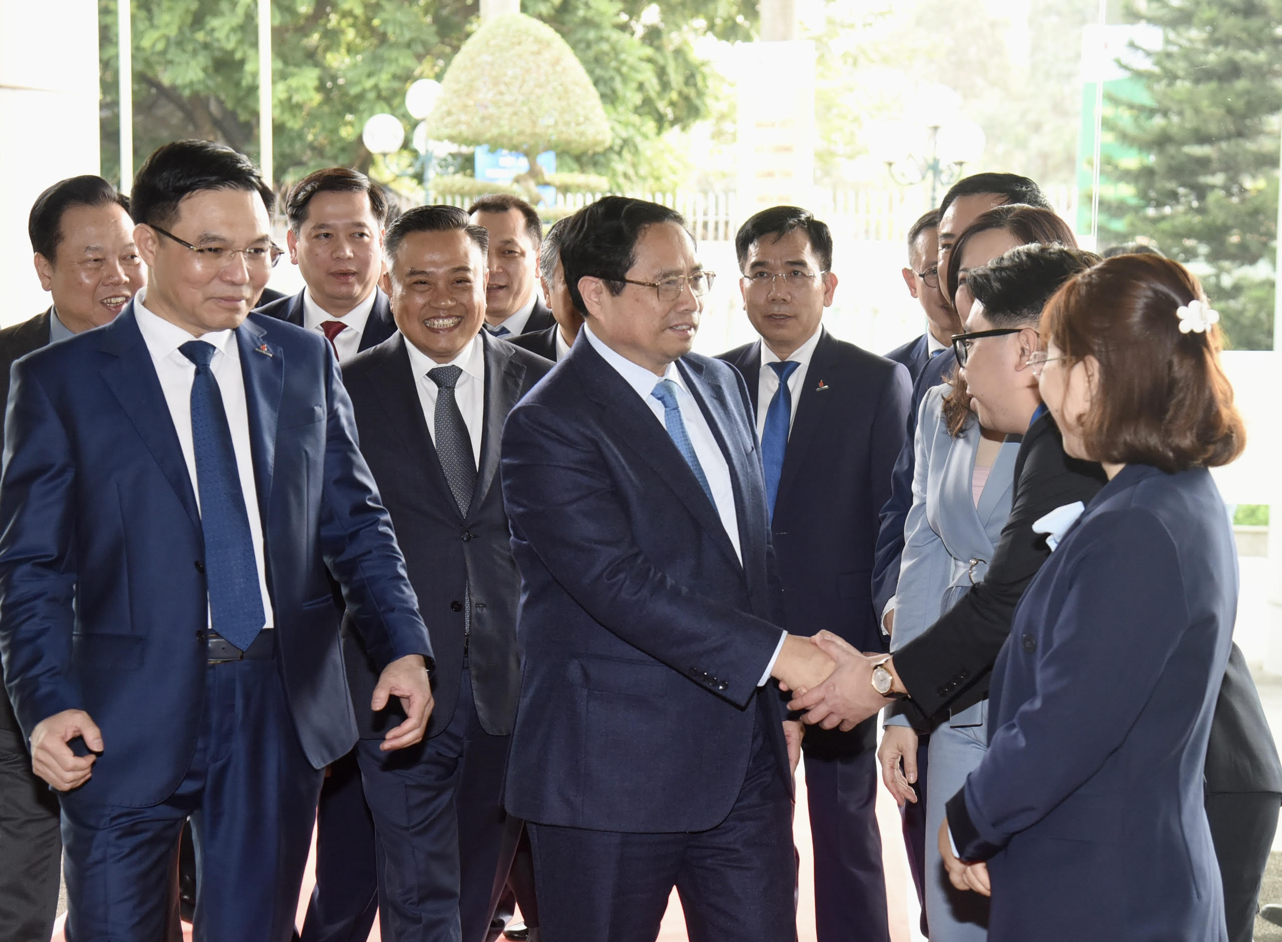 Thủ tướng Phạm Minh Chính tới dự Hội nghị triển khai nhiệm vụ ngành Dầu khí năm 2024. 