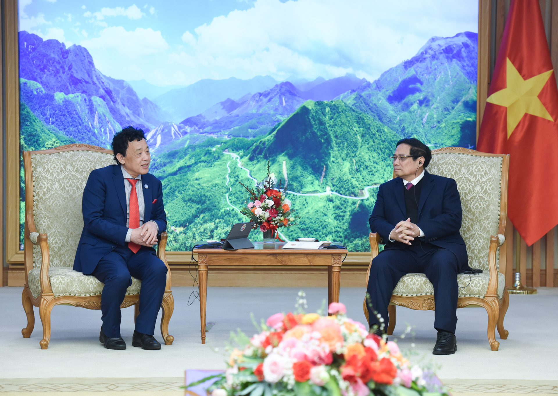 Thủ tướng Phạm Minh Chính tiếp ông Khuất Đông Ngọc, Tổng Giám đốc Tổ chức Nông nghiệp và Lương thực Liên hợp quốc (FAO).