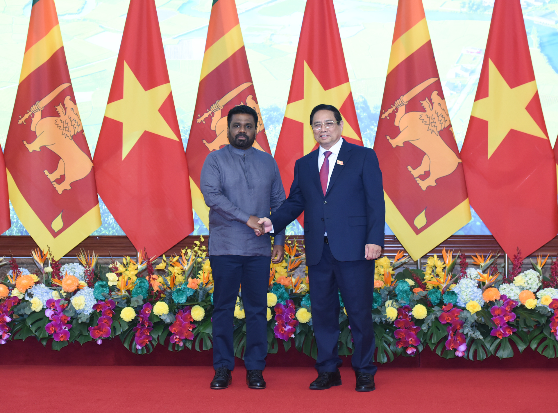 Thủ tướng Phạm Minh Chính và Tổng thống Sri Lanka Anura Kumara Dissanayaka.