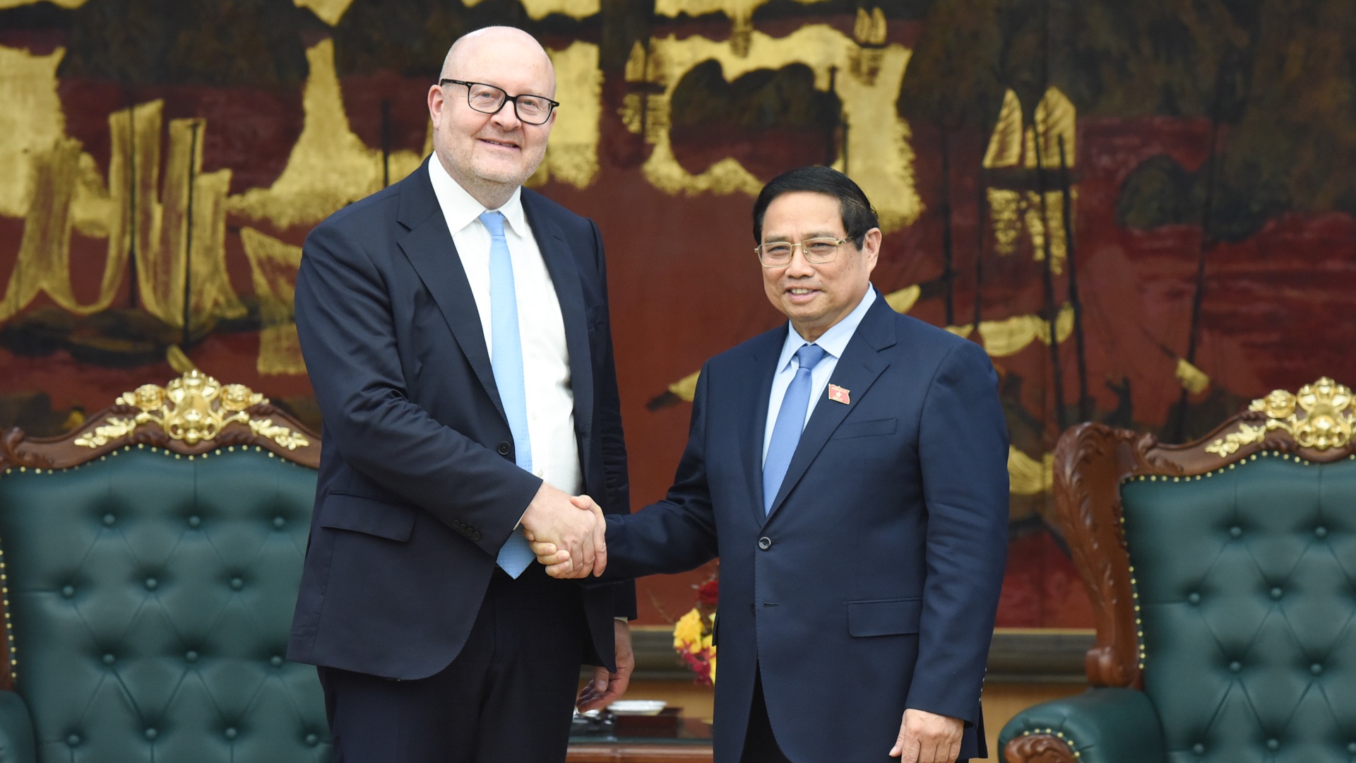 Thủ tướng Phạm Minh Chính tiếp ông Tomas Heidar, Chánh án Tòa án quốc tế về Luật Biển (ITLOS).