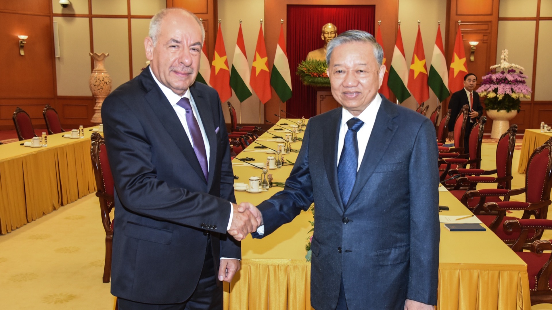 Tổng Bí thư Tô Lâm tiếp Tổng thống Hungary Sulyok Tamas.