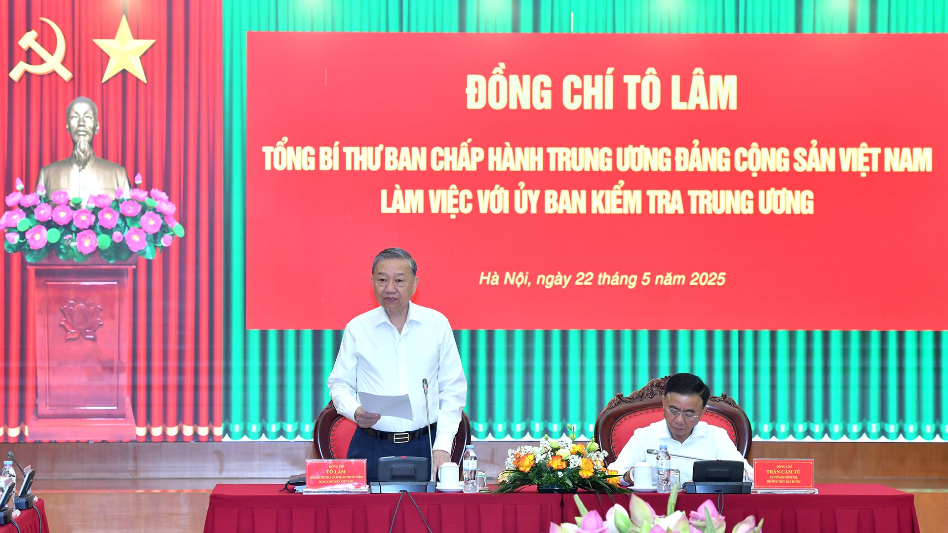 Tổng Bí thư Tô Lâm chủ trì buổi làm việc với Ủy ban Kiểm tra Trung ương. (Ảnh: Đăng Khoa)
