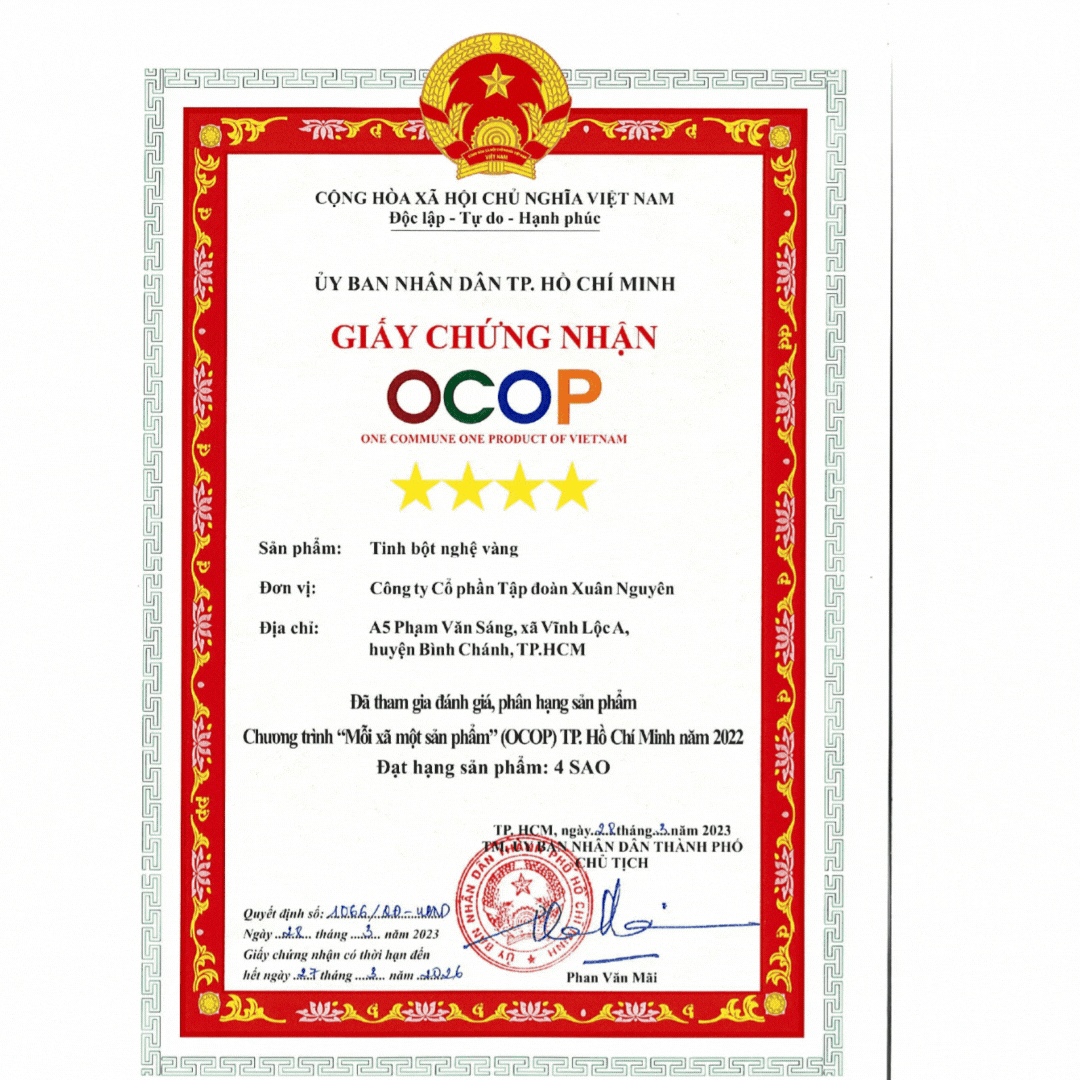 Tinh bột nghệ vàng Xuân Nguyên