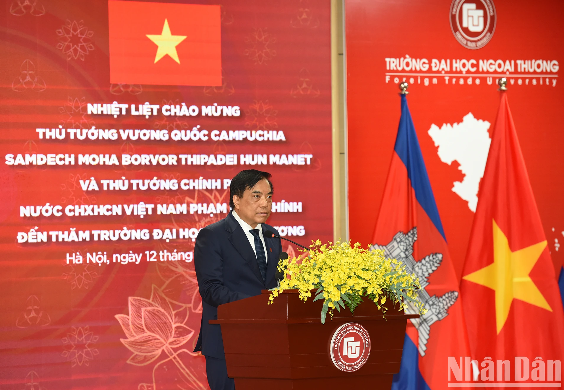 [Ảnh] Hai Thủ tướng Việt Nam, Campuchia giao lưu với sinh viên, thế hệ trẻ hai nước ảnh 3