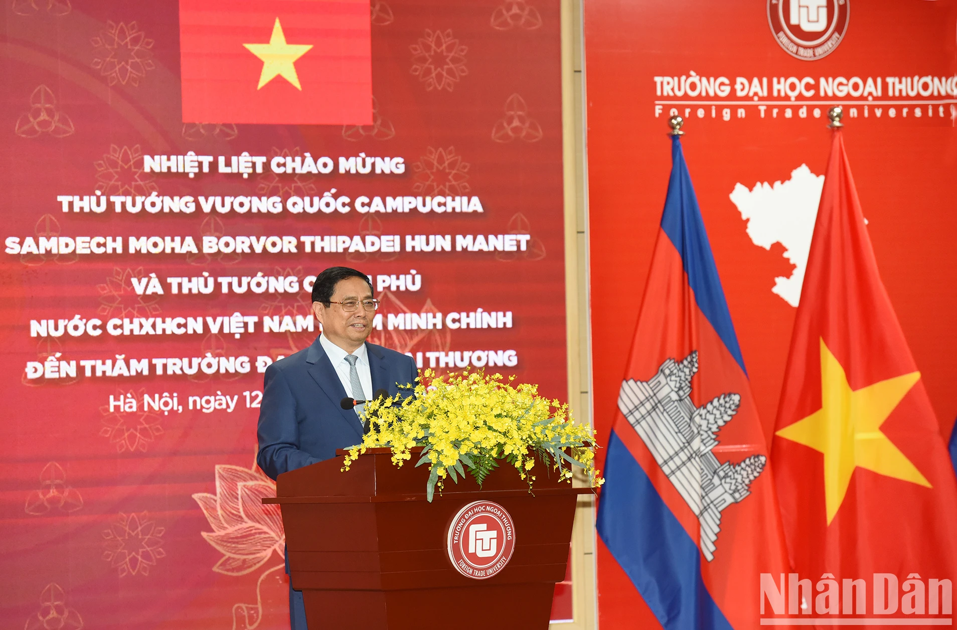 [Ảnh] Hai Thủ tướng Việt Nam, Campuchia giao lưu với sinh viên, thế hệ trẻ hai nước ảnh 5