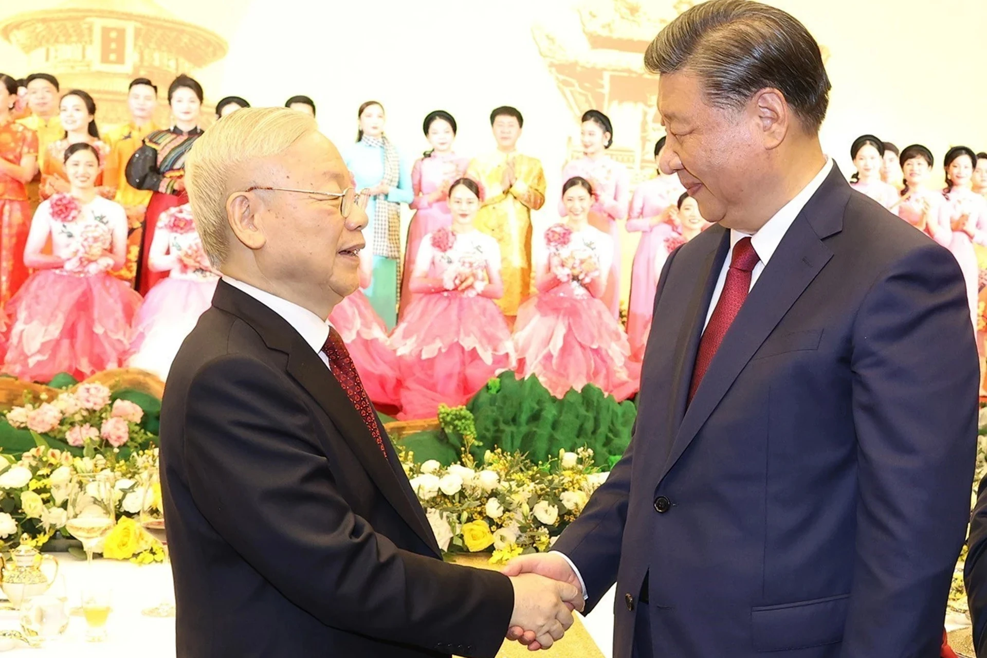 [Ảnh] Chiêu đãi chào mừng Tổng Bí thư, Chủ tịch Trung Quốc Tập Cận Bình và Phu nhân ảnh 1