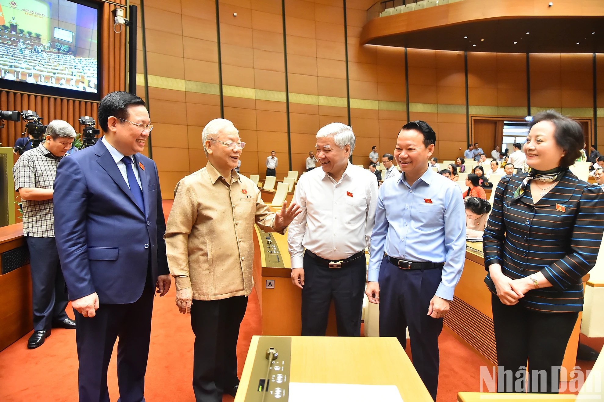 [Ảnh] Tổng Bí thư Nguyễn Phú Trọng dự phiên thảo luận của Quốc hội về tình hình phát triển kinh tế-xã hội ảnh 1
