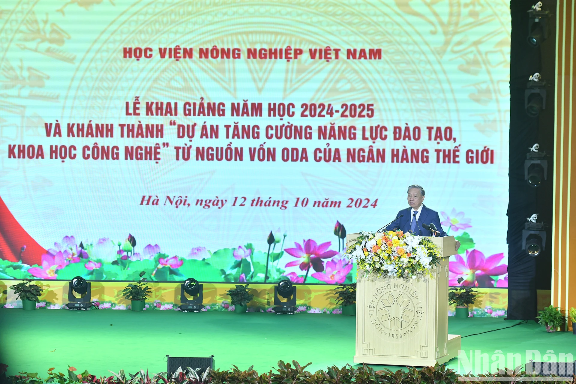 [Ảnh] Tổng Bí thư, Chủ tịch nước Tô Lâm dự Lễ khai giảng năm học mới tại Học viện Nông nghiệp Việt Nam ảnh 3