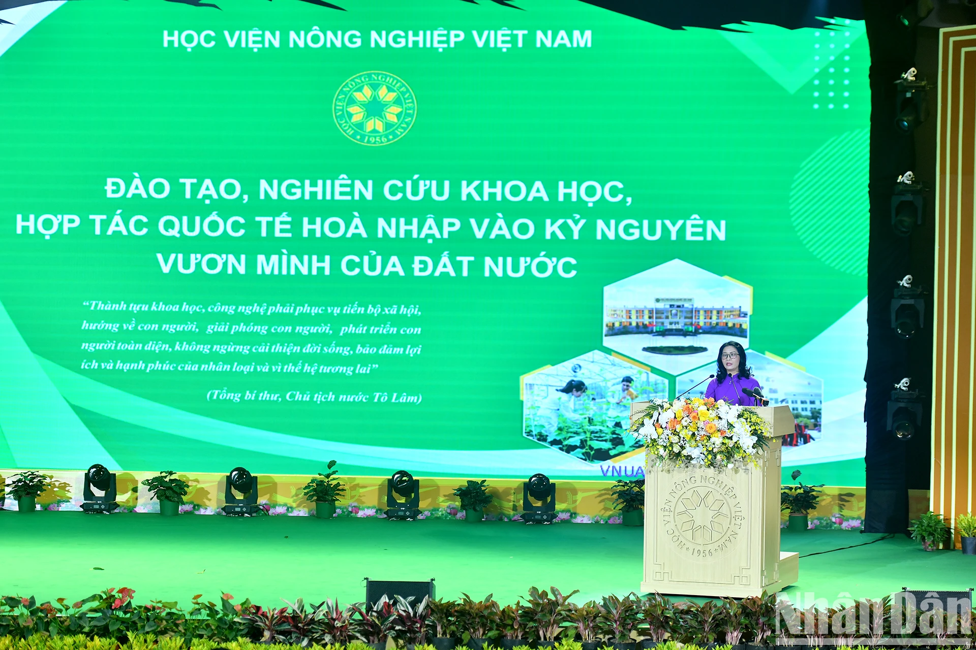 [Ảnh] Tổng Bí thư, Chủ tịch nước Tô Lâm dự Lễ khai giảng năm học mới tại Học viện Nông nghiệp Việt Nam ảnh 4