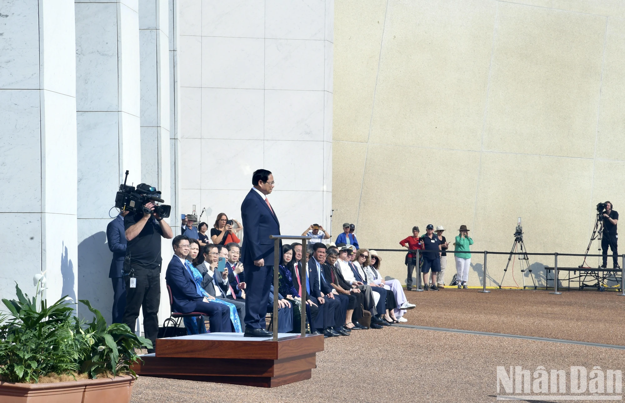 [Ảnh] Lễ đón Thủ tướng Phạm Minh Chính thăm chính thức Australia ảnh 4