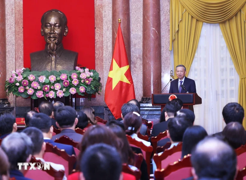  [Ảnh] Tổng Bí thư, Chủ tịch nước tiếp đoàn Hiệp hội Doanh nghiệp nhỏ và vừa Việt Nam ảnh 6