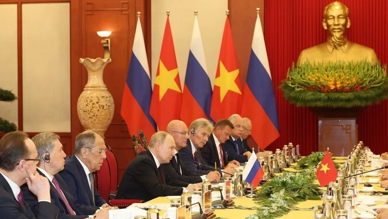 [Ảnh] Tổng Bí thư Nguyễn Phú Trọng hội đàm với Tổng thống Liên bang Nga Vladimir Putin ảnh 6