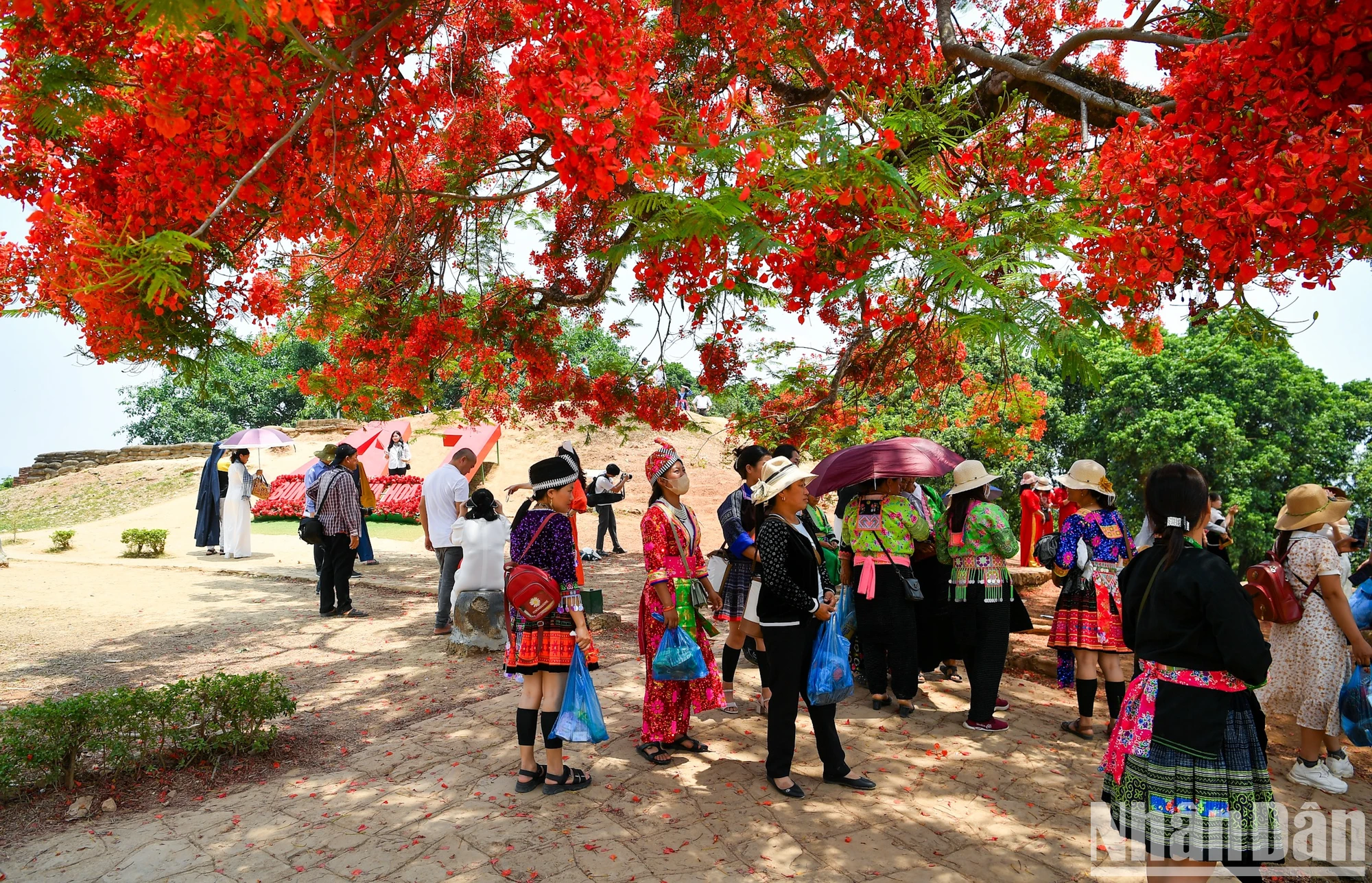 [Ảnh] Du khách nườm nượp đổ về Điện Biên dịp kỷ niệm 70 năm Chiến thắng Điện Biên Phủ ảnh 1