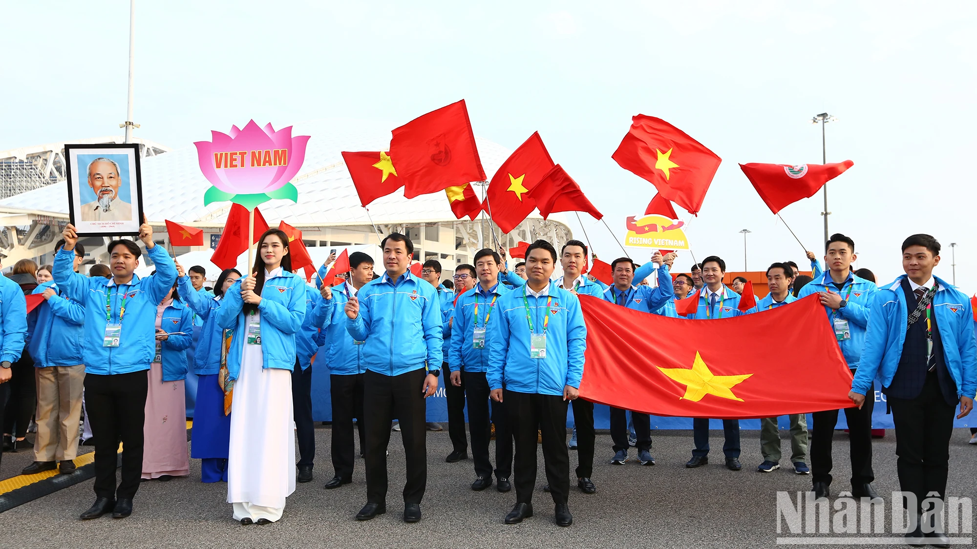 [Ảnh] Đoàn Việt Nam được chào đón nồng nhiệt tại Liên hoan Thanh niên Thế giới 2024 ảnh 1