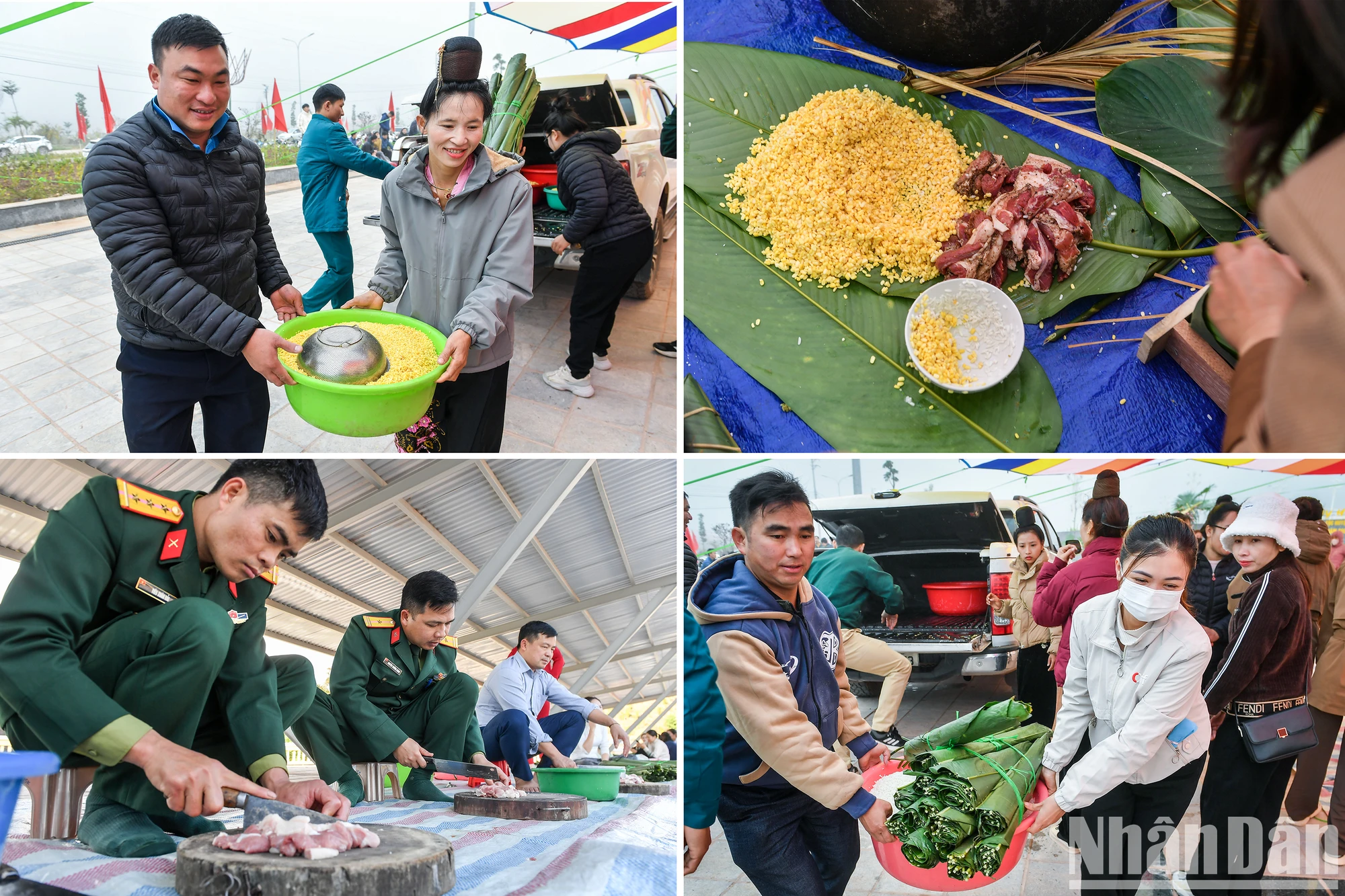 [Ảnh] Những bếp lửa "nghĩa tình" nấu bánh chưng xanh ở Nậm Pồ ảnh 2