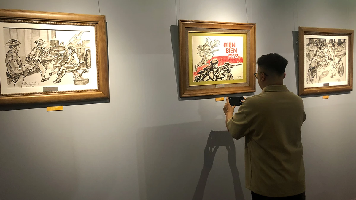 Nhật ký chiến trường Điện Biên Phủ trong tranh của cố họa sĩ Lê Huy Toàn ảnh 7