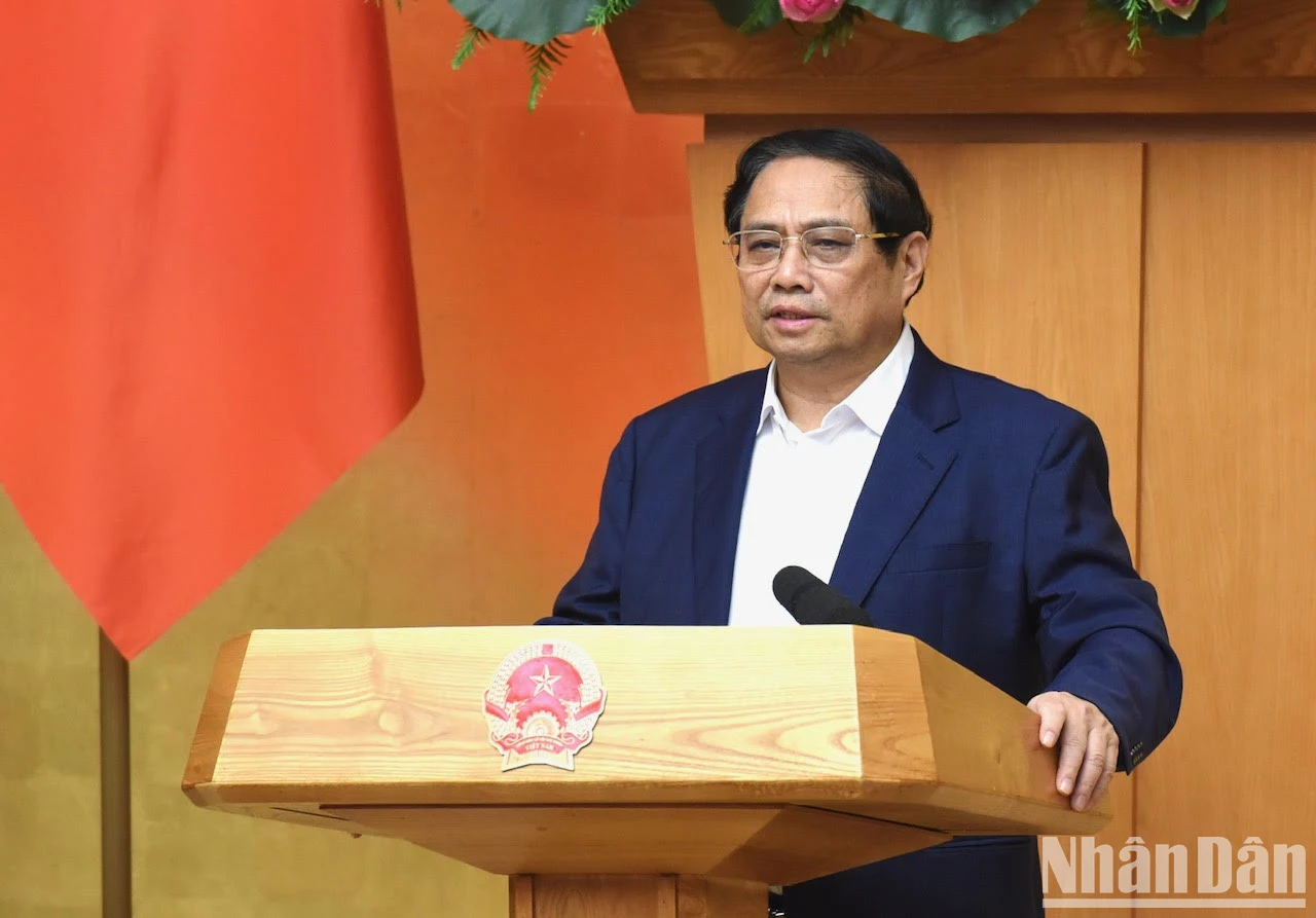 [Ảnh] Thủ tướng Phạm Minh Chính chủ trì Phiên họp Chính phủ chuyên đề xây dựng pháp luật tháng 3 ảnh 2