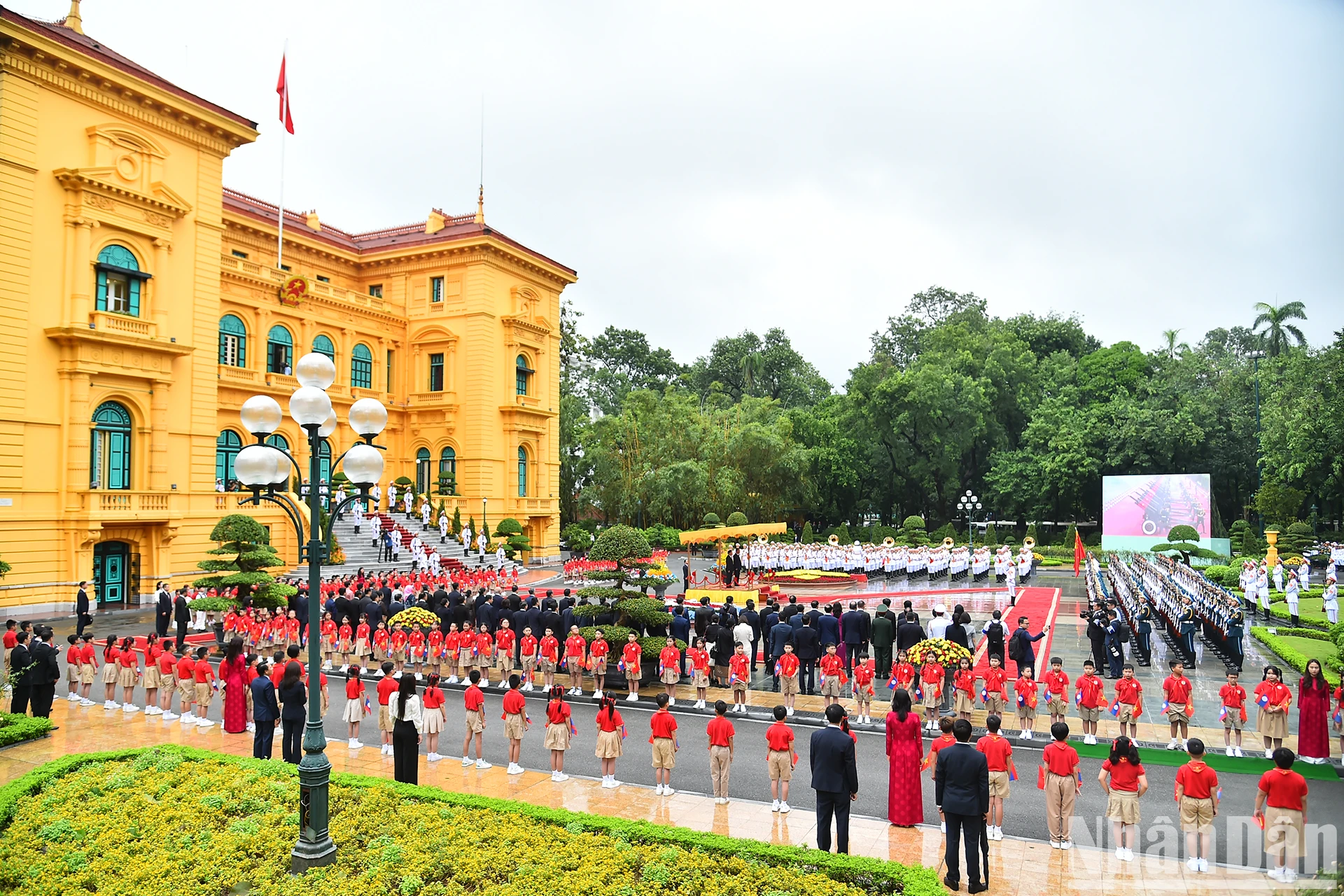 [Ảnh] Tổng Bí thư, Chủ tịch nước Tô Lâm chủ trì lễ đón Tổng Bí thư, Chủ tịch nước Lào Thongloun Sisoulith ảnh 12