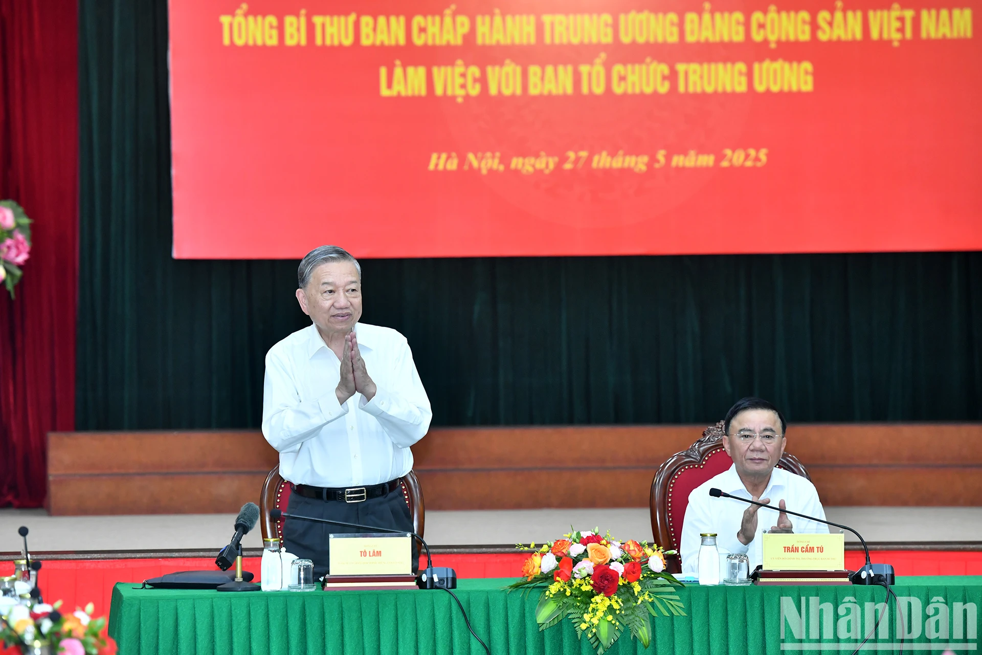 [Ảnh] Tổng Bí thư Tô Lâm làm việc với Ban Tổ chức Trung ương ảnh 1
