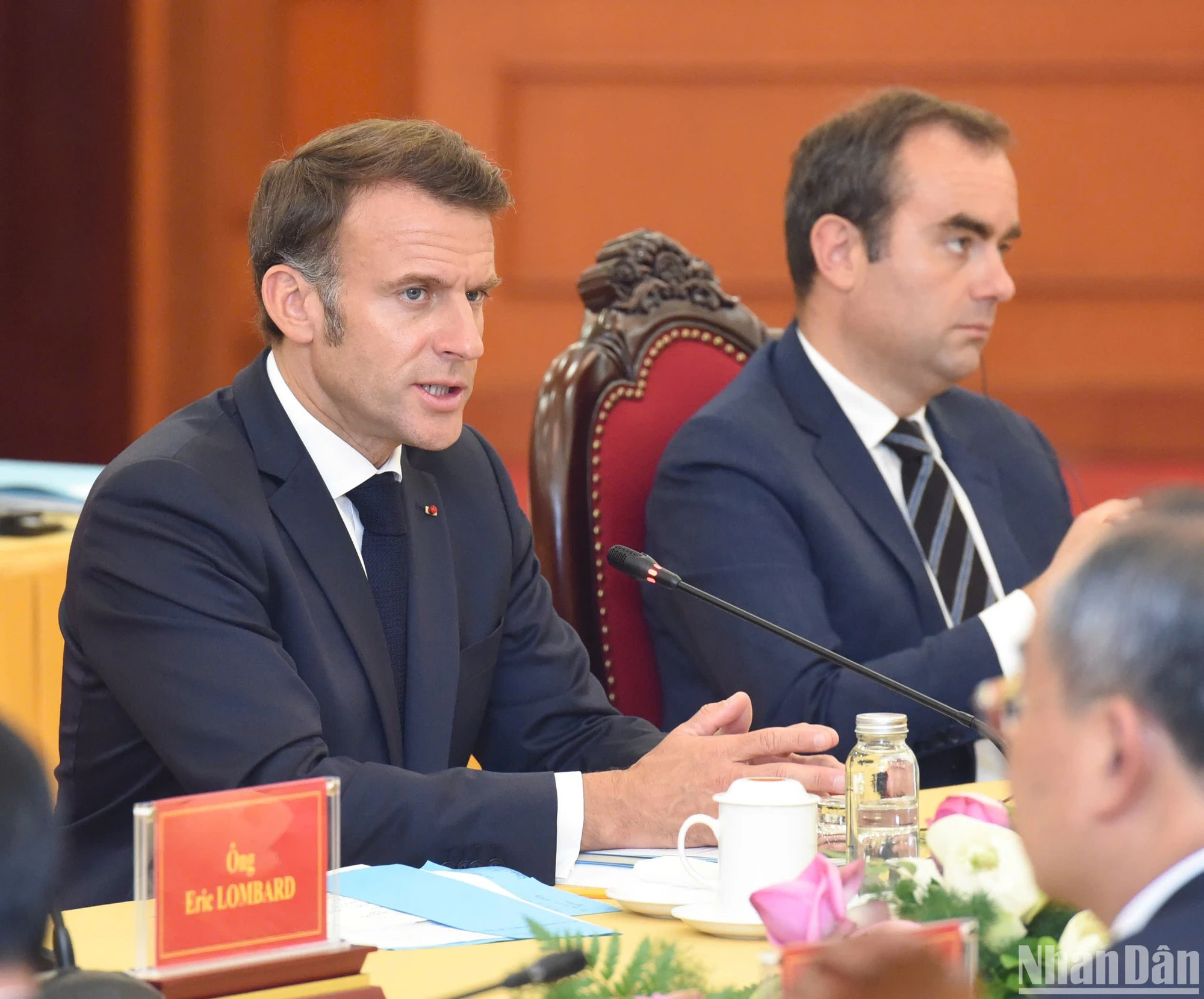 [Ảnh] Tổng Bí thư Tô Lâm tiếp Tổng thống Pháp Emmanuel Macron ảnh 7