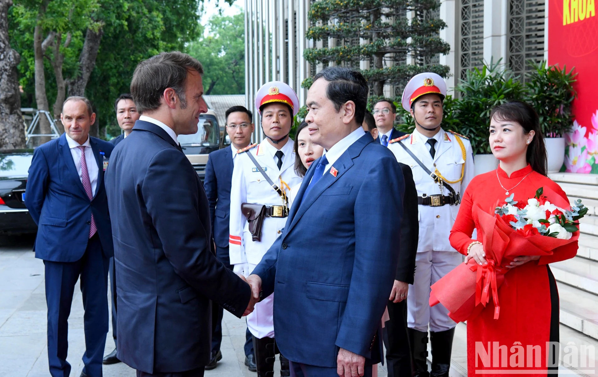 [Ảnh] Chủ tịch Quốc hội Trần Thanh Mẫn hội kiến Tổng thống Pháp Emmanuel Macron ảnh 1