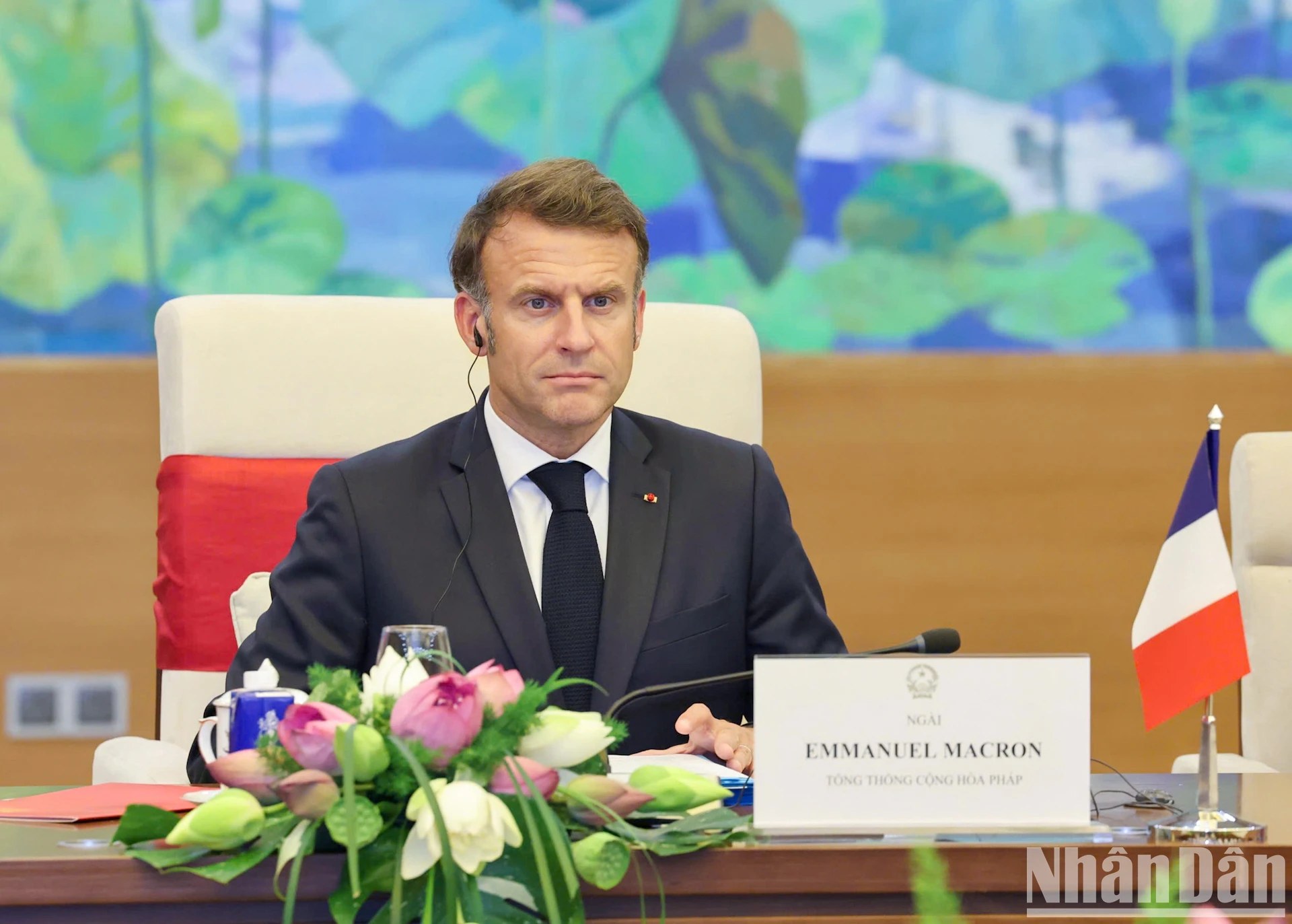 [Ảnh] Chủ tịch Quốc hội Trần Thanh Mẫn hội kiến Tổng thống Pháp Emmanuel Macron ảnh 8