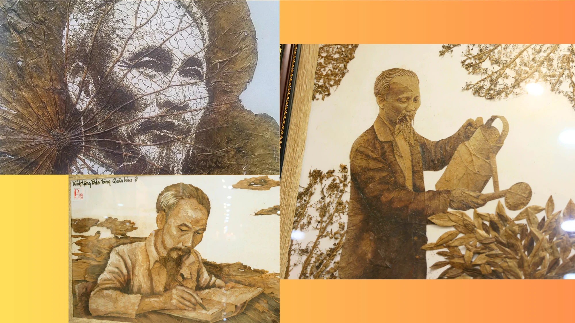 Tình yêu Bác qua những gam màu, chất liệu dân gian - Ảnh 5. Tình yêu Bác qua những gam màu, chất liệu dân gian - Ảnh 5.