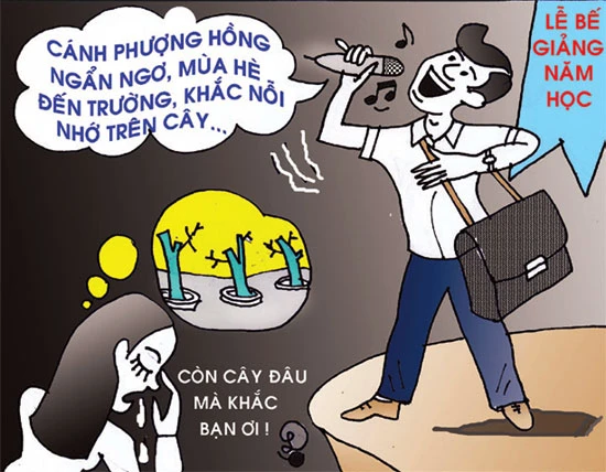 Triệt hạ cây trong trường học ảnh 2